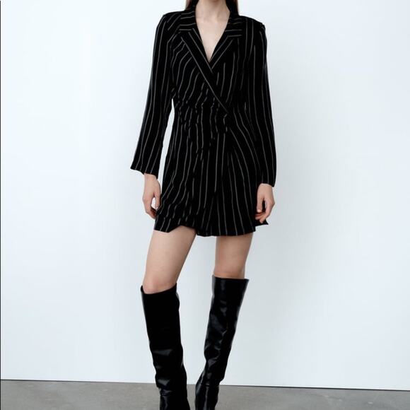 ZARA BLOGGER FAVORITE STRIPED BLAZER DRESS SPECIAL EDITION - Picture 6 of 11